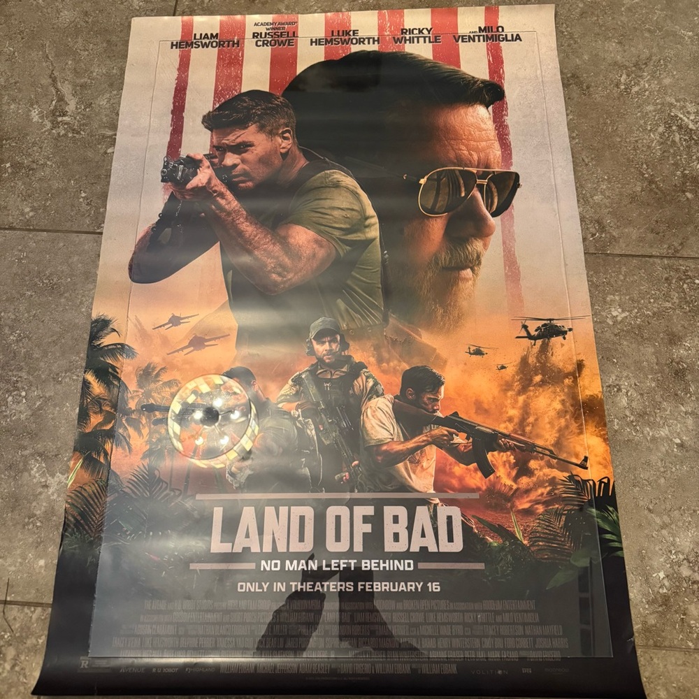Land Of Bad 2024 Double Sided Theatrical Movie Poster 27x40